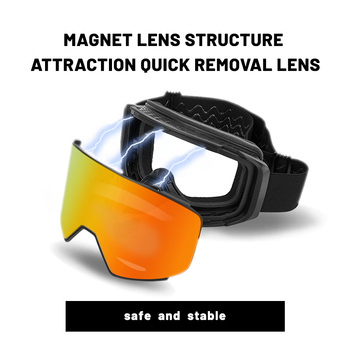 Трансгранични ски очила за спорт на открито Revo Magnetic Anti-Fog двуслойни противоплъзгащи ски продукти Унисекс ски очила