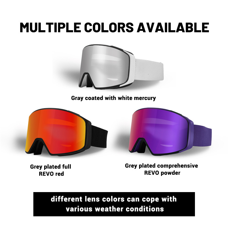 Трансгранични ски очила за спорт на открито Revo Magnetic Anti-Fog двуслойни противоплъзгащи ски продукти Унисекс ски очила