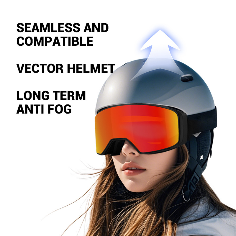 Трансгранични ски очила за спорт на открито Revo Magnetic Anti-Fog двуслойни противоплъзгащи ски продукти Унисекс ски очила
