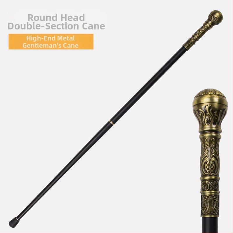 Златна кръгла глава Лолита бастун Бастун Comic-Con Метален джентълмен Цивилизован бастун Двоен бастун Бастун за старец Нехлъзгащ се бастун
