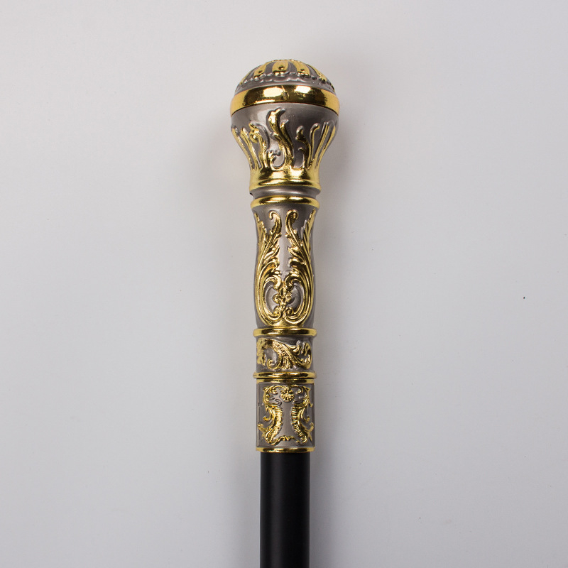 Златна кръгла глава Лолита бастун Бастун Comic-Con Метален джентълмен Цивилизован бастун Двоен бастун Бастун за старец Нехлъзгащ се бастун