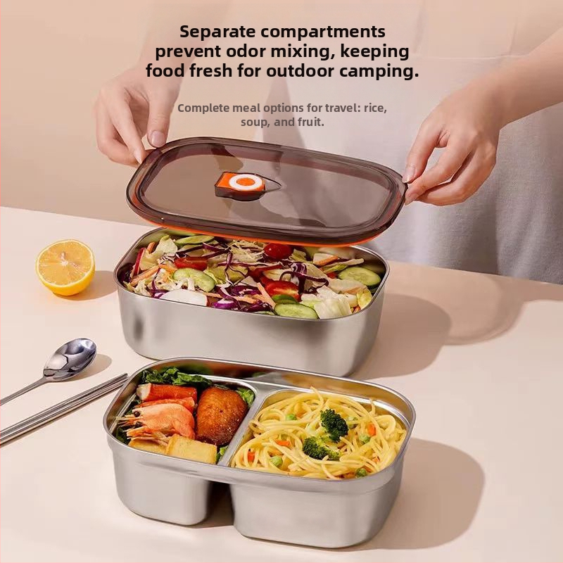 304 rozsdamentes acél ebéddoboz iroda 2024 új mikrohullámú sütővel melegíthető felnőtt nagy kapacitású ebéddoboz étkezéssel