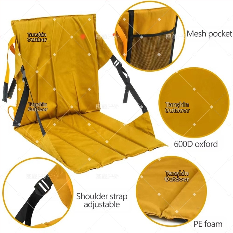 Priama dodávka z továrne, skladací vankúš pre vonkajší štadión Amazon, ľahko prenosný vankúš s vreckom na odkladanie