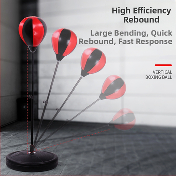 Kodumajapidamises kasutatav vertikaalne tõstepoksi kiirpall laste poksikoti kinnastega treeningpoksikoti poksivarustus lastele