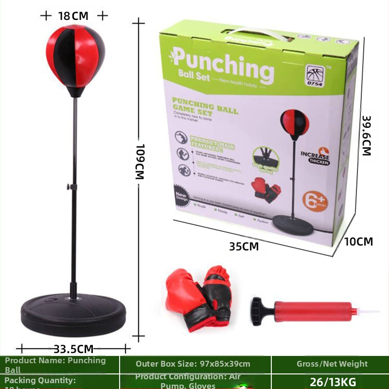 Kodumajapidamises kasutatav vertikaalne tõstepoksi kiirpall laste poksikoti kinnastega treeningpoksikoti poksivarustus lastele