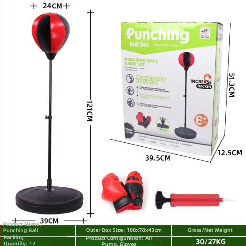 Kodumajapidamises kasutatav vertikaalne tõstepoksi kiirpall laste poksikoti kinnastega treeningpoksikoti poksivarustus lastele