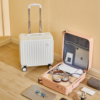 Trolley elegant de 18 inch, pentru bărbați, cu parolă, pentru călătorii, transport bagaje de îmbarcare și check-in