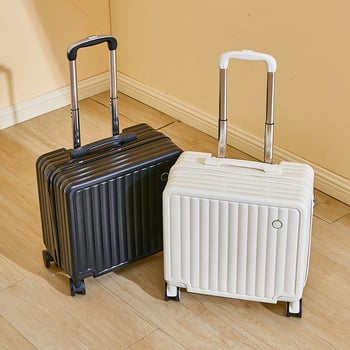 Trolley elegant de 18 inch, pentru bărbați, cu parolă, pentru călătorii, transport bagaje de îmbarcare și check-in