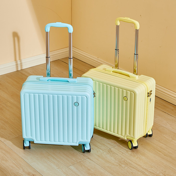 Trolley elegant de 18 inch, pentru bărbați, cu parolă, pentru călătorii, transport bagaje de îmbarcare și check-in