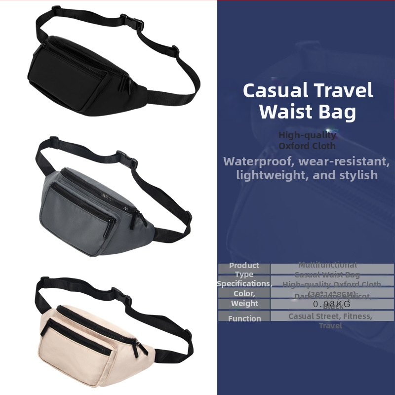 Нова спортна чанта за кръста за мъже и жени, фитнес оборудване за бягане на открито, многофункционална водоустойчива малка чанта за колан, портфейл, чанта за мобилен телефон.