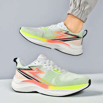 Őszi határokon átnyúló popcorn sport futócipők ultra könnyű ütéscsillapító rebound mesh lélegző páros alkalmi cipő nagykereskedelem