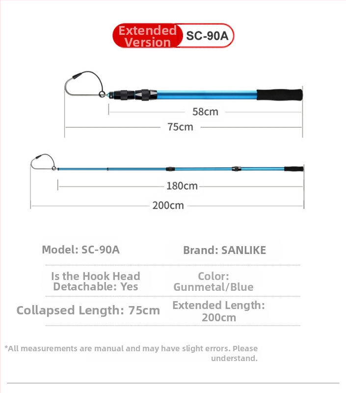 Sanle alumínium ötvözetből készült összecsukható horog horgony horog tengeri horgászcsónak horgászat jéghorgászat teleszkópos vezérlésű halászsíkoló horog felszerelés