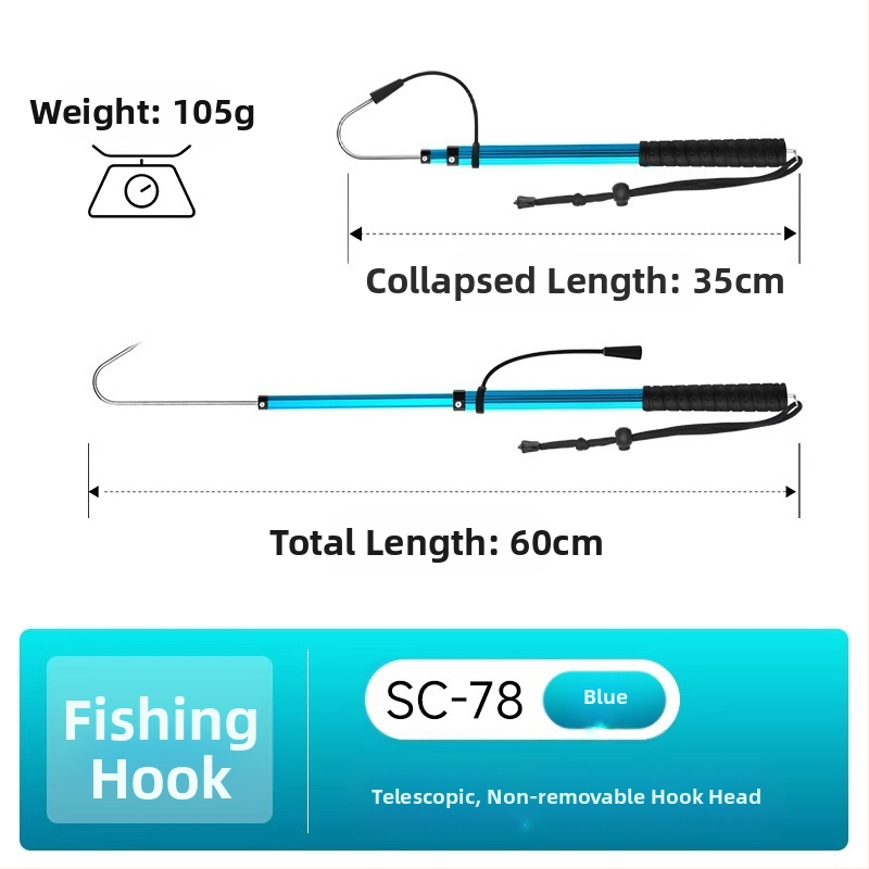 Sanle alumínium ötvözetből készült összecsukható horog horgony horog tengeri horgászcsónak horgászat jéghorgászat teleszkópos vezérlésű halászsíkoló horog felszerelés