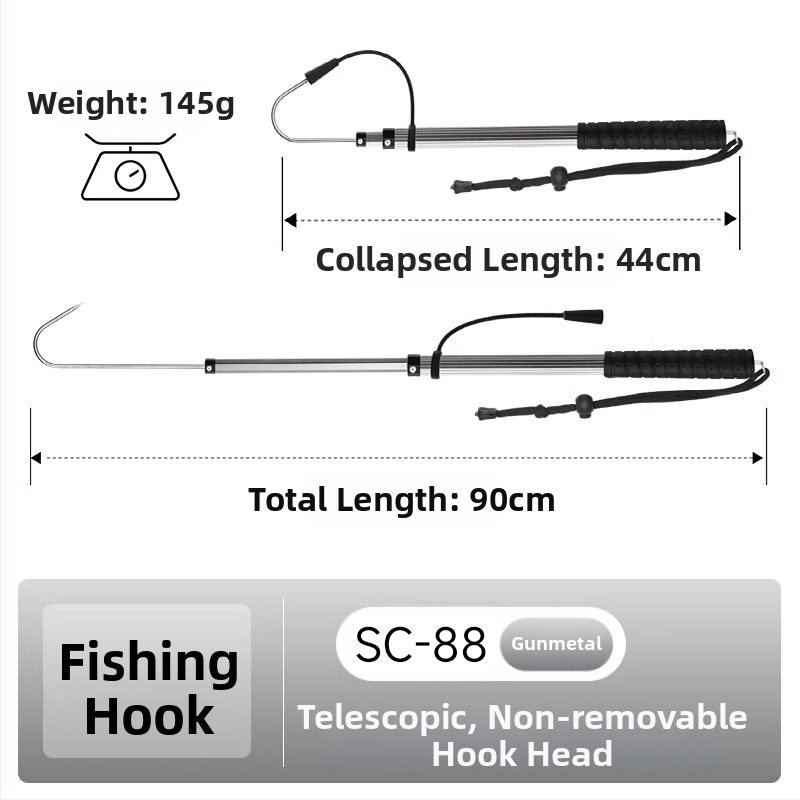 Sanle alumínium ötvözetből készült összecsukható horog horgony horog tengeri horgászcsónak horgászat jéghorgászat teleszkópos vezérlésű halászsíkoló horog felszerelés