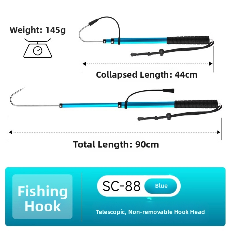 Sanle alumínium ötvözetből készült összecsukható horog horgony horog tengeri horgászcsónak horgászat jéghorgászat teleszkópos vezérlésű halászsíkoló horog felszerelés