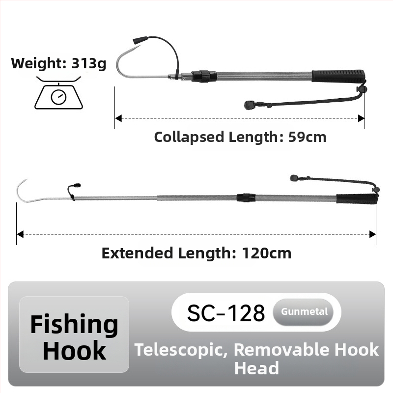 Sanle alumínium ötvözetből készült összecsukható horog horgony horog tengeri horgászcsónak horgászat jéghorgászat teleszkópos vezérlésű halászsíkoló horog felszerelés