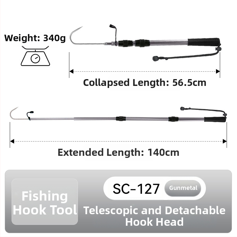 Sanle alumínium ötvözetből készült összecsukható horog horgony horog tengeri horgászcsónak horgászat jéghorgászat teleszkópos vezérlésű halászsíkoló horog felszerelés