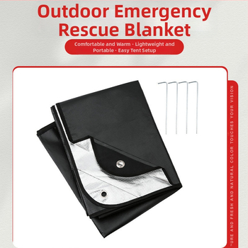 Välistingimustes mägiisolatsiooniga telgipõrandamatt Lausriidest hädaolukorra tekk Alumiiniumfooliumist hädaolukorra tekk Taevakardin Pikniku päästetekk