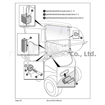 Аксесоари за голф колички EZ-GO RXV 2008, щипка за прозорец над предното стъкло 603852 613136