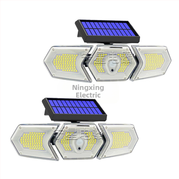 Ηλιακή λάμπα οικιακής χρήσης, λάμπα κήπου 254Led, νέα αγροτική λάμπα υψηλής ισχύος εξωτερικού χώρου, προβολέας, επιτοίχια λάμπα με αισθητήρα ανθρώπινου σώματος
