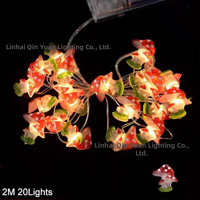 2025 m. Velykų naujos vertikalios grybo formos kalėdinės varinės vielos styginių lemputės, šventinės dekoratyvinės mažos žibintų didmeninė prekyba