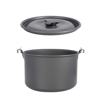 Външни съдове за готвене, къмпинг, готвене, висяща тенджера, преносима 4,5 литра, голяма вместимост, маршируваща тенджера, висяща тенджера за пикник, къмпинг