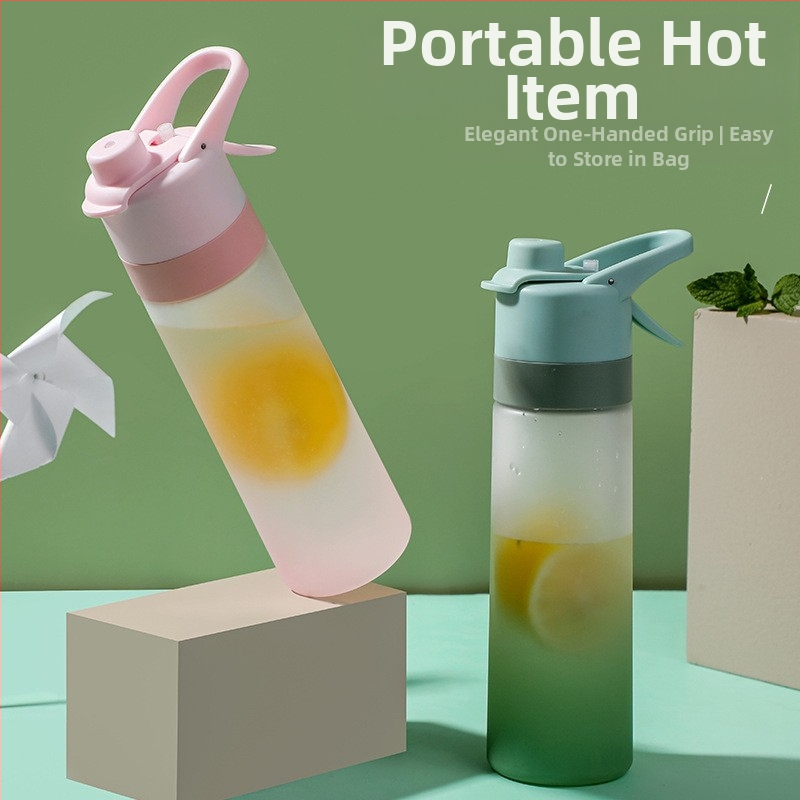 Чаша за пръскане на открито с матирано покритие, студентска градиентна двуфункционална директна питейна чаша с голям капацитет, спортна преносима чаша, трансгранична кана