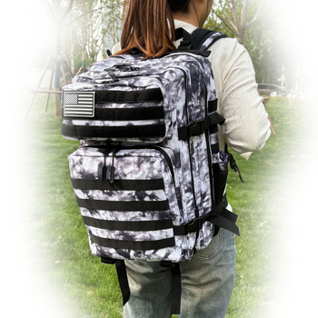 Piiriülene 45L taktikaline seljakott suure mahutavusega välistingimustes kasutamiseks mõeldud spordiseljakott takjakinnitusega kulumiskindel veekindel matkakamuflaažkott