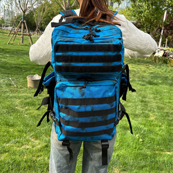 Piiriülene 45L taktikaline seljakott suure mahutavusega välistingimustes kasutamiseks mõeldud spordiseljakott takjakinnitusega kulumiskindel veekindel matkakamuflaažkott