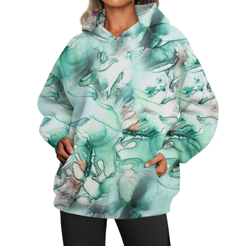 2024-es határokon átnyúló őszi-téli kapucnis pulóver, digitális nyomtatású, divatos, hosszú ujjú, egyszerű, lezser stílusú, kapucnis felső