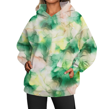 2024-es határokon átnyúló őszi-téli kapucnis pulóver, digitális nyomtatású, divatos, hosszú ujjú, egyszerű, lezser stílusú, kapucnis felső