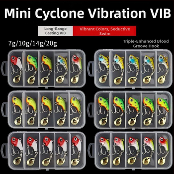 „VIB Luya“ masalas, mažas sūkurinis kabliukas su besisukančiais blizgučiais, metalinis ilgo veikimo kostiumas netikram masalui, lengva jūrinė žvejyba, užmauta ešerys