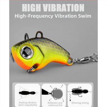 „VIB Luya“ masalas, mažas sūkurinis kabliukas su besisukančiais blizgučiais, metalinis ilgo veikimo kostiumas netikram masalui, lengva jūrinė žvejyba, užmauta ešerys