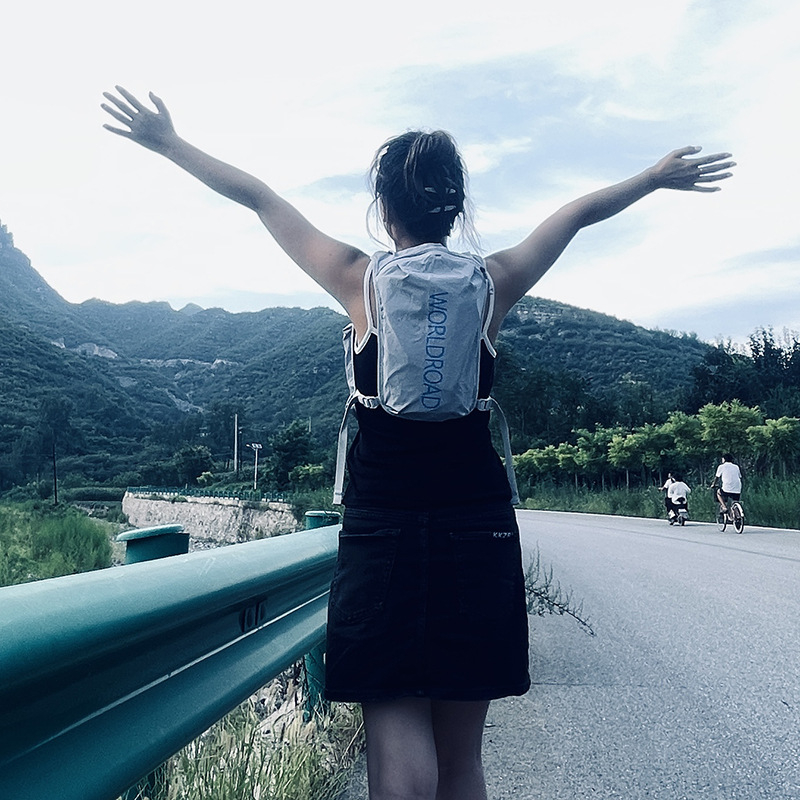 Határokon átnyúló kerékpáros túrahátizsák férfiaknak és nőknek, terepfutáshoz, maratonhoz, 5 literes, könnyű, hordozható hegymászó táska