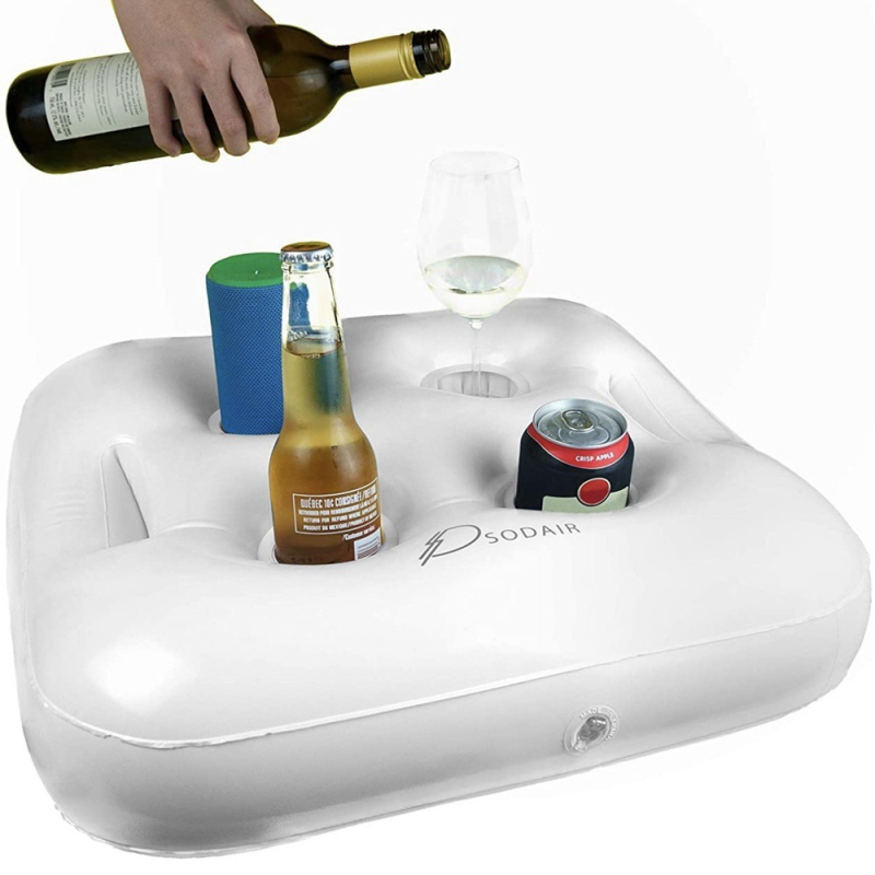 Pripučiamas keturių skylių puodelių laikiklis iš PVC, karštas išpardavimas, nuolaida, alaus gėrimų laikiklis, vanduo, „Coca-Cola“ plaukiojanti eilė, spausdinamas logotipas