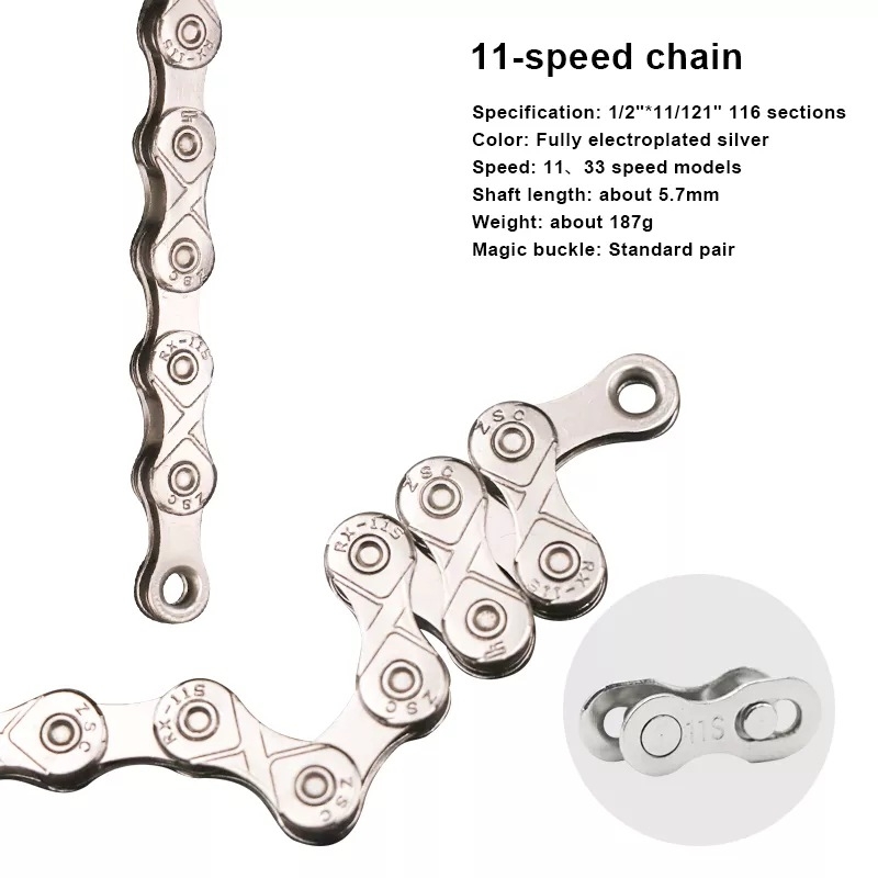 Верига за планински велосипед 8 скорости 9 10 11 скорости 116 секции верига с променлива скорост за шосеен велосипед X20