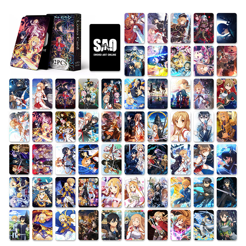 Ексклузивни 92 аниме карти в японски стил, двуизмерни фото карти, Touhou Black Kpop периферни устройства, Lomo малки