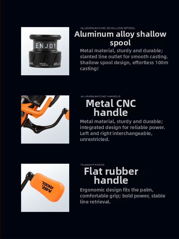 Yongshun Nové cezhraničné odporúčanie NT-S2 Dai Luya Spinning Wheel Výkonné koleso na rybársky vlasec bez medzery