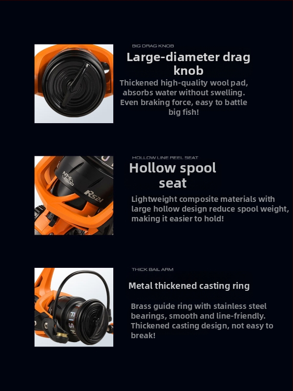 Yongshun Nové cezhraničné odporúčanie NT-S2 Dai Luya Spinning Wheel Výkonné koleso na rybársky vlasec bez medzery