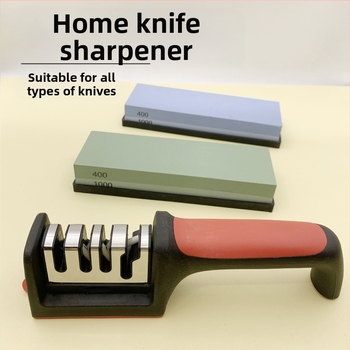 Noa teritamine volframterasest kolmeastmeline terituskivi majapidamisköögi noa teritaja artefakti terituskivi käsitsi kiire teritamise tööriist