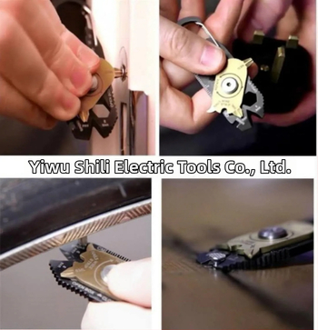 Κιτ πολυλειτουργικών κλειδιών 20 σε 1, τσάντα σωτηρίας για εξωτερικές ανάγκες, εργαλείο EDC, κατσαβίδι μπρελόκ