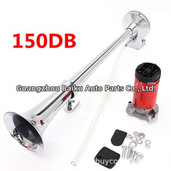 Производител доставя 17-инчов 450 мм 12V автомобилен клаксон с еднотръбна въздушна свирка, модифициран клаксон, супер силен, монтиран в кола