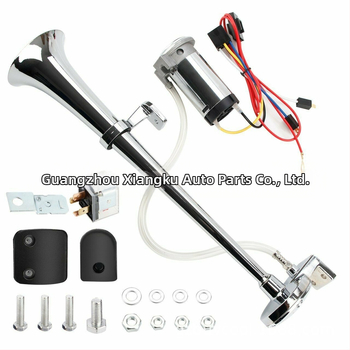 Производител доставя 17-инчов 450 мм 12V автомобилен клаксон с еднотръбна въздушна свирка, модифициран клаксон, супер силен, монтиран в кола