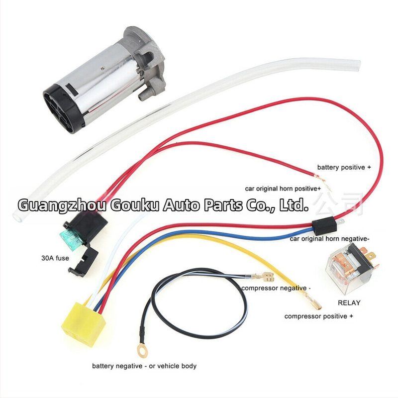 Производител доставя 17-инчов 450 мм 12V автомобилен клаксон с еднотръбна въздушна свирка, модифициран клаксон, супер силен, монтиран в кола