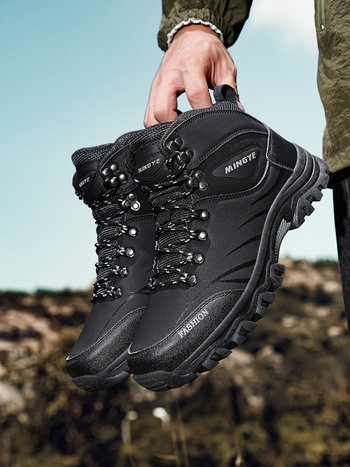 Kültéri vízálló hegymászócipők Férfi tavaszi és őszi csúszásgátló cipő Férfi lélegző futócipők Puha talpú alkalmi cipők Munkavédelmi cipők