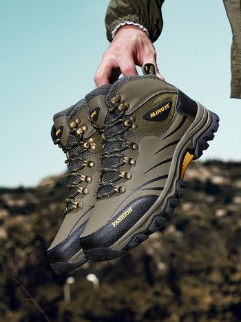 Kültéri vízálló hegymászócipők Férfi tavaszi és őszi csúszásgátló cipő Férfi lélegző futócipők Puha talpú alkalmi cipők Munkavédelmi cipők