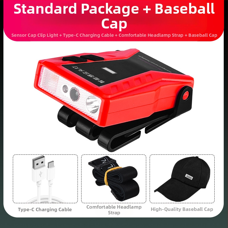 Yinnuo Headlamp Fishing Special Rechargeable Head-mounted Super Bright Mini Ultra Light Light Small Night Fishing Επαγωγική Λάμπα Καπέλου