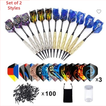 Смесени 18g железни, помеднени, безопасни меки стрелички 12 стрелички + 42 опашни крила + 100 главички + 6 алуминиеви пръчки безплатно