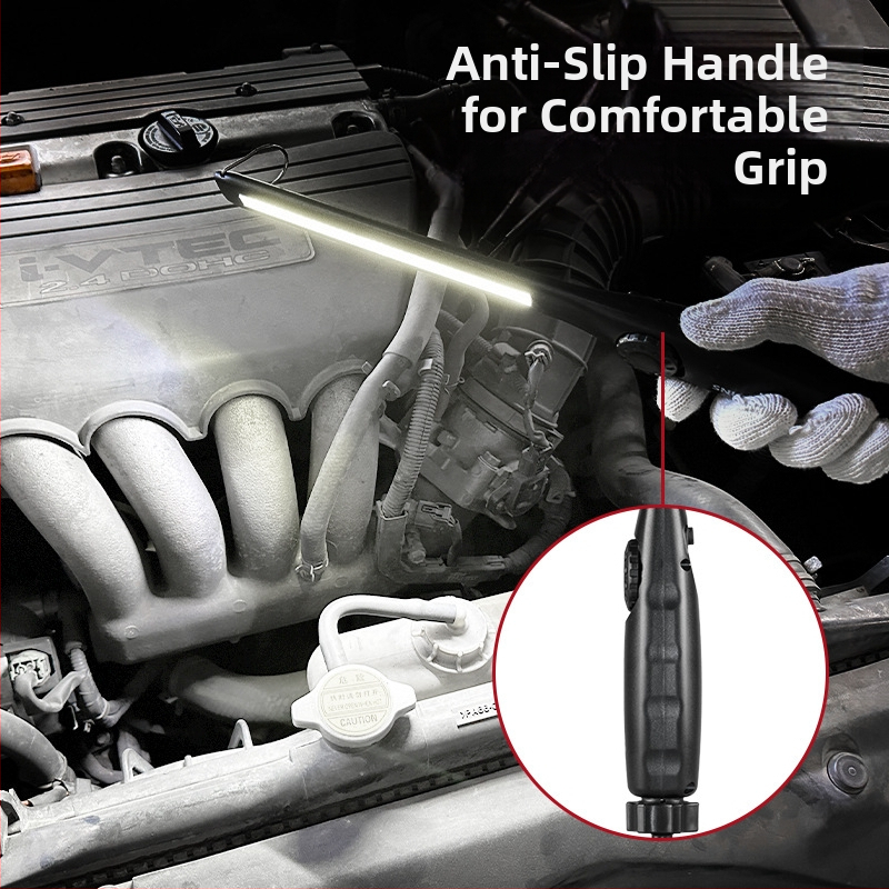 Įkraunamas didelio srauto pakabinamas dugnas su magnetu, fiksuotu mašinos remonto beelektrodžiu mobiliu darbo žibintu