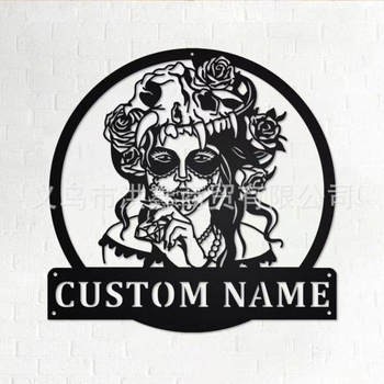 Határokon átnyúló független állomás kreatív fém vas faldekoráció hálószoba üreges faldekoráció belső dekorációs kézművesség